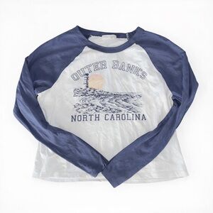 Outer Banks North Carolina long sleeve raglan tee